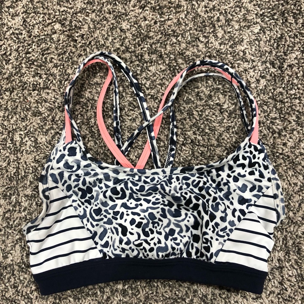 Women’s XXS Athleta blue pink sports bra